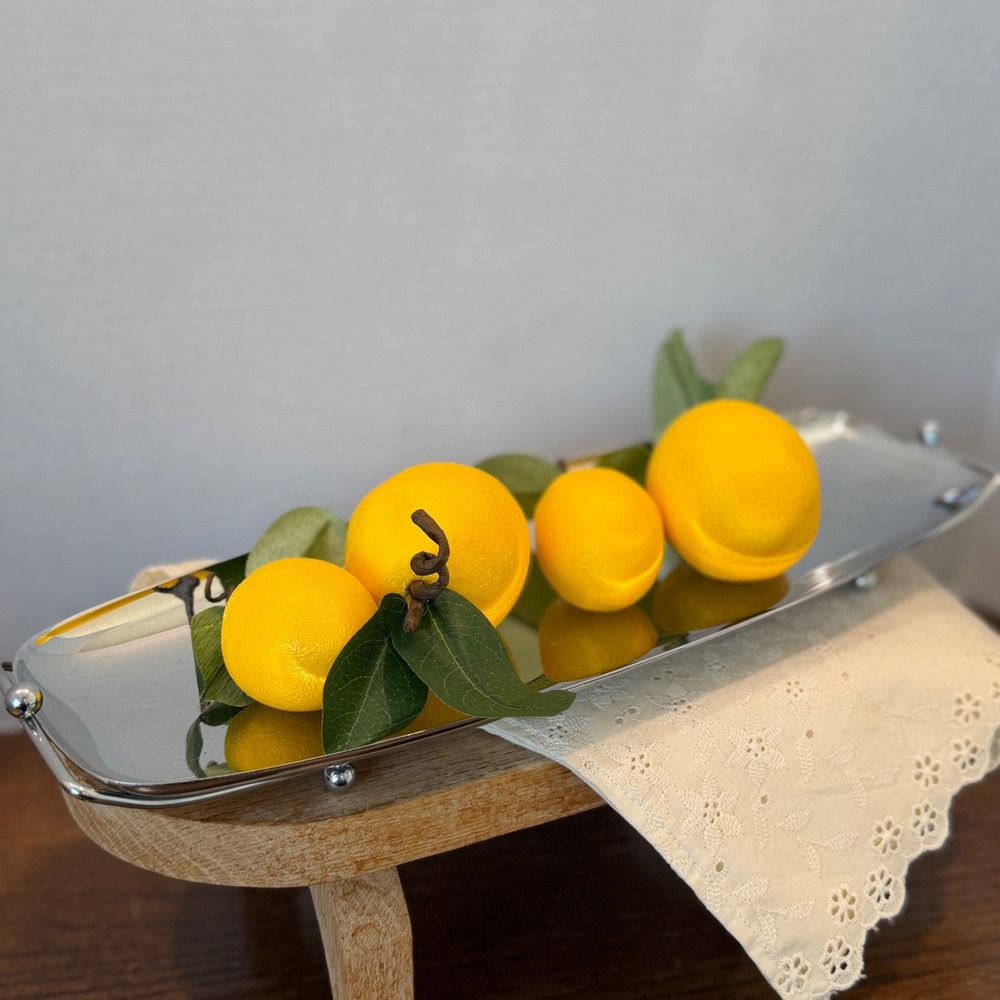 Shelton Ware NYC Aluminum Serving Tray Vintage Mid Century Modern Platter Silver